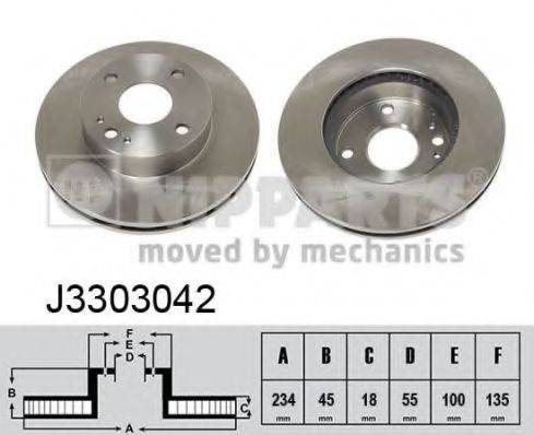 NIPPARTS J3303042 Тормозной диск