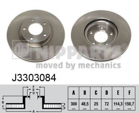 NIPPARTS J3303084 Тормозной диск