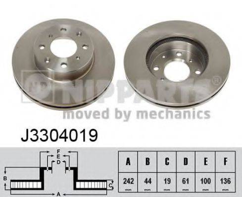 NIPPARTS J3304019 Тормозной диск