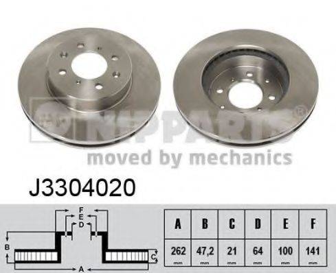 NIPPARTS J3304020 Тормозной диск