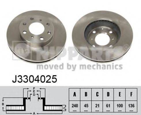 NIPPARTS J3304025 Тормозной диск