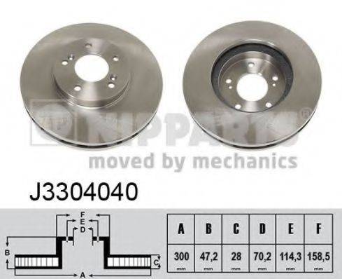 NIPPARTS J3304040 Тормозной диск