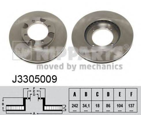 NIPPARTS J3305009 Тормозной диск