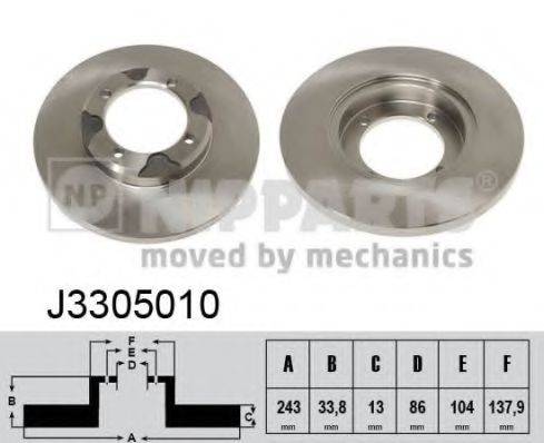 NIPPARTS J3305010 Тормозной диск