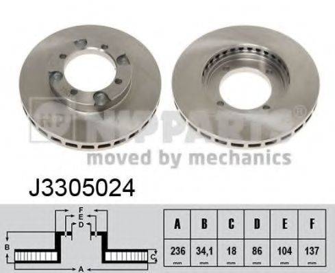 NIPPARTS J3305024 Тормозной диск