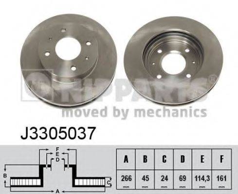 NIPPARTS J3305037 Тормозной диск