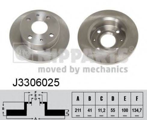 NIPPARTS J3306025 Тормозной диск