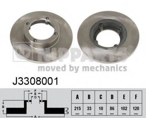 NIPPARTS J3308001 Тормозной диск