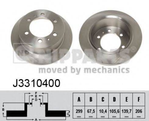 NIPPARTS J3310400 Тормозной диск