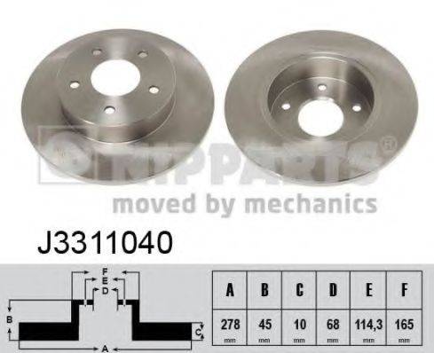 NIPPARTS J3311040 Тормозной диск