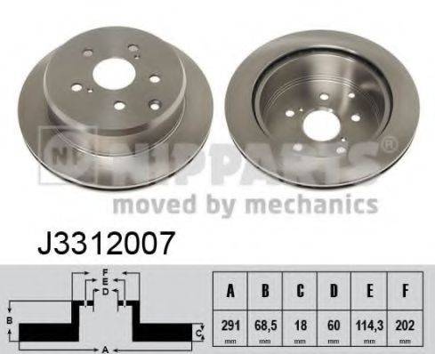 NIPPARTS J3312007 Тормозной диск