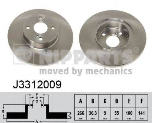 NIPPARTS J3312009 Тормозной диск