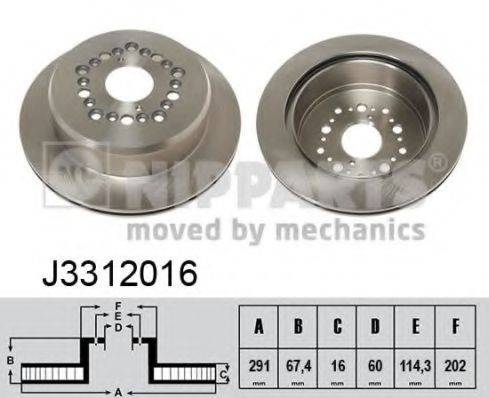 NIPPARTS J3312016 Тормозной диск
