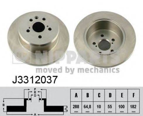 NIPPARTS J3312037 Тормозной диск