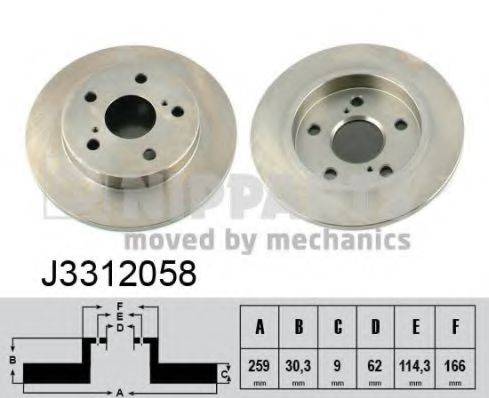 NIPPARTS J3312058 Тормозной диск