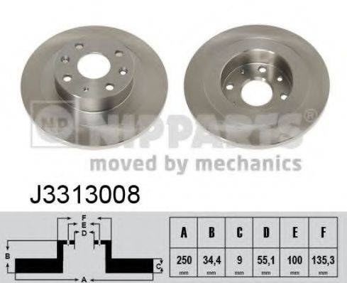 NIPPARTS J3313008 Тормозной диск