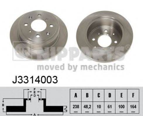 NIPPARTS J3314003 Тормозной диск