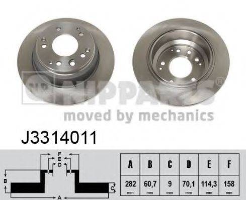 NIPPARTS J3314011 Тормозной диск