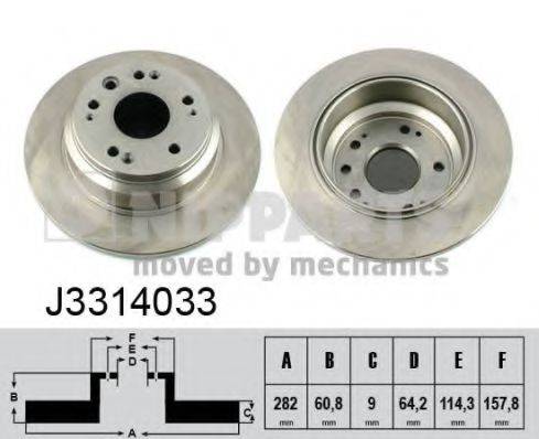 NIPPARTS J3314033 Тормозной диск