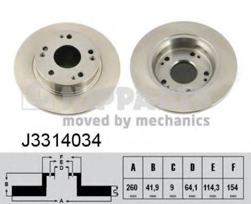 NIPPARTS J3314034 Тормозной диск