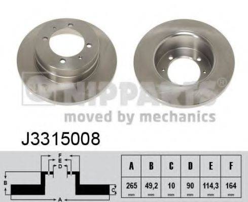 NIPPARTS J3315008 Тормозной диск