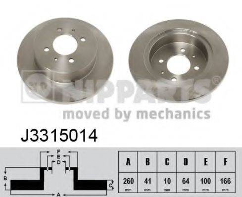 NIPPARTS J3315014 Тормозной диск