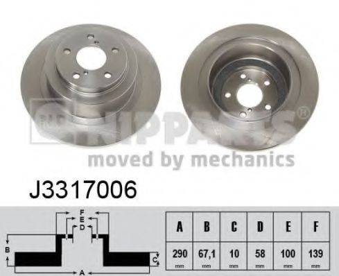 NIPPARTS J3317006 Тормозной диск