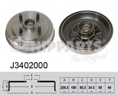 NIPPARTS J3402000 Тормозной барабан