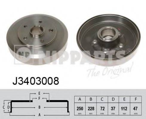 NIPPARTS J3403008 Тормозной барабан