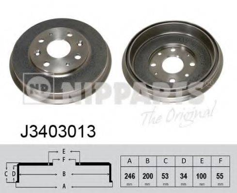 NIPPARTS J3403013 Тормозной барабан