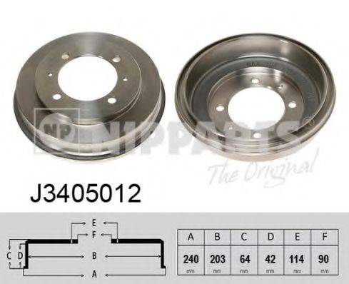 NIPPARTS J3405012 Тормозной барабан