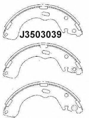 NIPPARTS J3503039 Комплект тормозных колодок