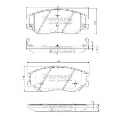 NIPPARTS J3600327 Комплект тормозных колодок, дисковый тормоз