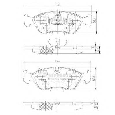 NIPPARTS J3600900 Комплект тормозных колодок, дисковый тормоз