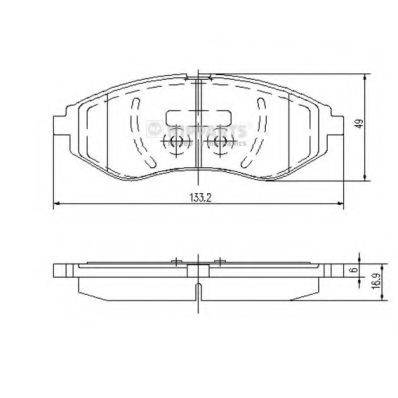 NIPPARTS J3600911 Комплект тормозных колодок, дисковый тормоз