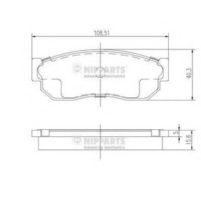 NIPPARTS J3601001 Комплект тормозных колодок, дисковый тормоз