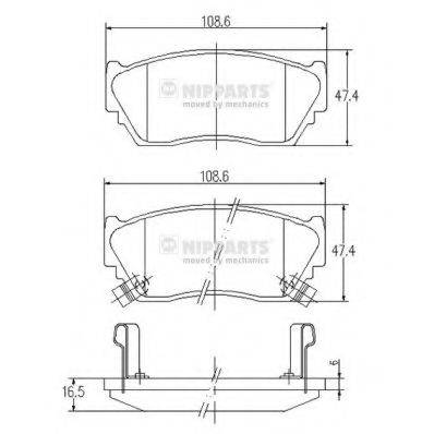 NIPPARTS J3601048 Комплект тормозных колодок, дисковый тормоз