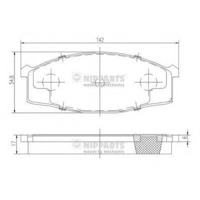 NIPPARTS J3601061 Комплект тормозных колодок, дисковый тормоз