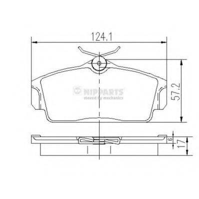 NIPPARTS J3601068 Комплект тормозных колодок, дисковый тормоз