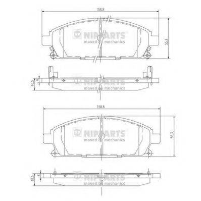 NIPPARTS J3601071 Комплект тормозных колодок, дисковый тормоз