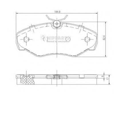 NIPPARTS J3601080 Комплект тормозных колодок, дисковый тормоз