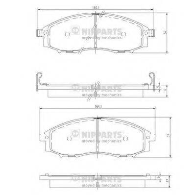 NIPPARTS J3601088 Комплект тормозных колодок, дисковый тормоз