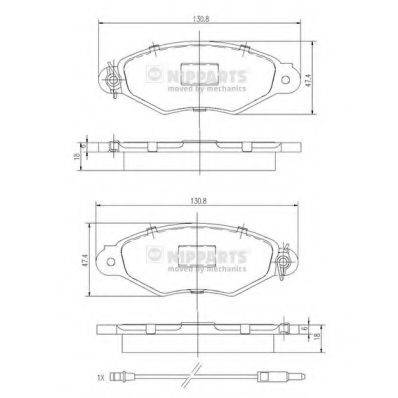 NIPPARTS J3601093 Комплект тормозных колодок, дисковый тормоз