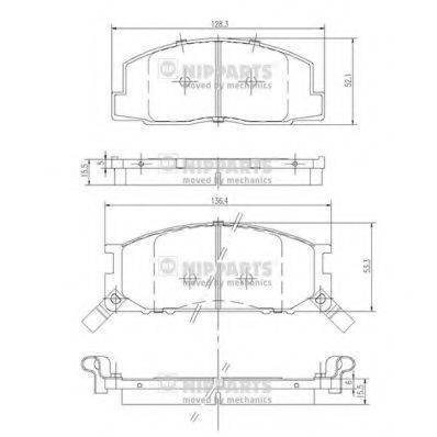 NIPPARTS J3602042 Комплект тормозных колодок, дисковый тормоз