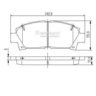 NIPPARTS J3602063 Комплект тормозных колодок, дисковый тормоз