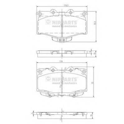 NIPPARTS J3602071 Комплект тормозных колодок, дисковый тормоз