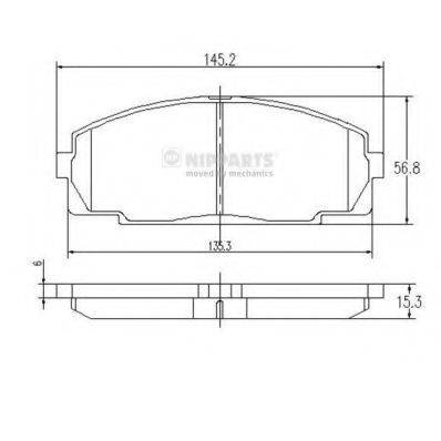 NIPPARTS J3602076 Комплект тормозных колодок, дисковый тормоз