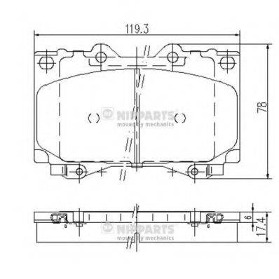 NIPPARTS J3602097 Комплект тормозных колодок, дисковый тормоз