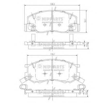 NIPPARTS J3602114 Комплект тормозных колодок, дисковый тормоз