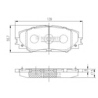 NIPPARTS J3602120 Комплект тормозных колодок, дисковый тормоз